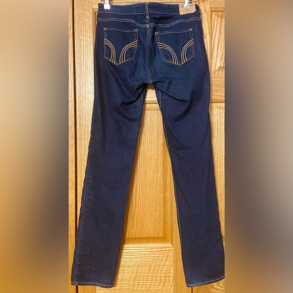 Hollister California Womens Low Rise Skinny Leg Blue Denim Jeans Size 7L long - Picture 2 of 6